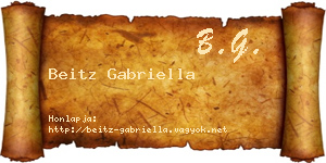 Beitz Gabriella névjegykártya